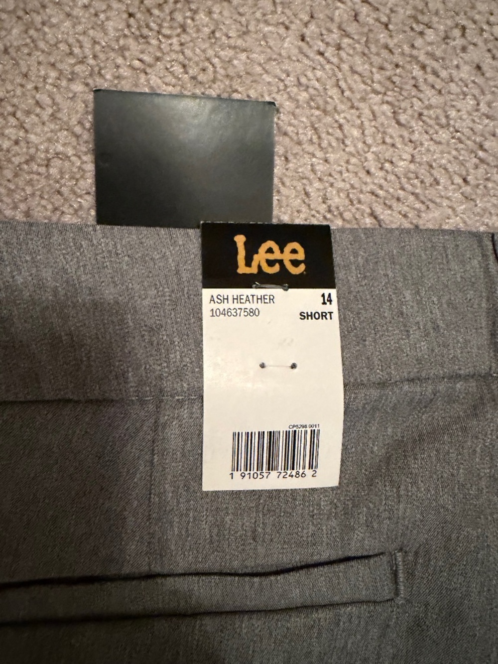 NWT Lee women grey pants size 14 short